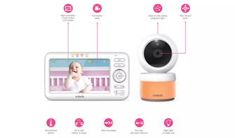 VTech Digital Baby Monitor 5in Colour Screen with Ceiling Projection - 3