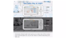 VTech Digital Baby Monitor 5in Colour Screen with Ceiling Projection - 5