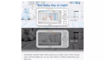 VTech Digital Baby Monitor 5in Colour Screen with Ceiling Projection - 5
