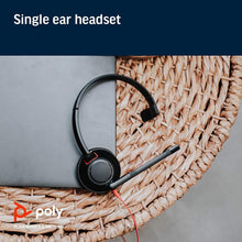 Plantronics - Blackwire C5210 - Wired, Single Ear (Monaural) Headset with Boom Mic - Computer Headset - USB-A, 3.5 mm to connect to your PC, Mac, Tablet, or Cell Phone - 6
