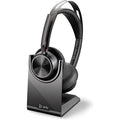 Poly - Voyager Focus 2 UC USB-C Headset with Stand (Plantronics) - Bluetooth Dual-Ear (Stereo) Headset with Boom Mic - USB-C PC/Mac Compatible - Active Noise Canceling - Works with Teams, Zoom & more - 1