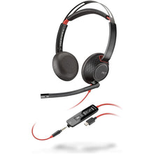 Plantronics - Blackwire C5220 - Wired, Dual-Ear (Stereo) Headset with Boom Mic - USB-C, 3.5 mm to connect to your PC, Mac, Tablet, or Cell Phone - 1