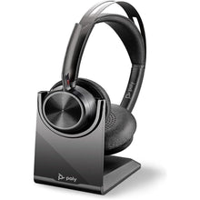 Poly - Voyager Focus 2 UC Bluetooth Headset + Charging Cradle (Plantronics) - Stereo headset with boom microphone, USB-A for PC/Mac - Active Noise Canceling - Works with Teams (Certified) , black - 1
