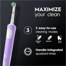 Oral-B Vitality Pro Electric Toothbrushes For Adults, Gifts For Him / Her, 1 Handle, 2 Toothbrush Heads, 3 Brushing Modes Including Sensitive Plus - Purple - 4