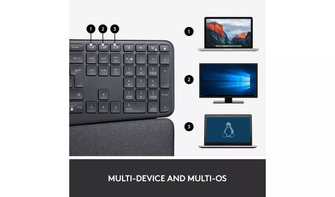 Logitech ERGO K860 Wireless Ergonomic Keyboard - Grey - 5