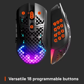 STEELSERIES Aerox 9 RGB Wireless Optical Gaming Mouse - 3