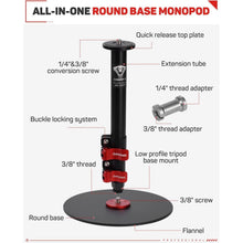 IFOOTAGE Cobra RB-A200 Monopod, Professional Table Top Monopod with Round Base, Aluminum Video Monopods Compatible for DSLR Cameras and Camcorders, Vlogging - 8