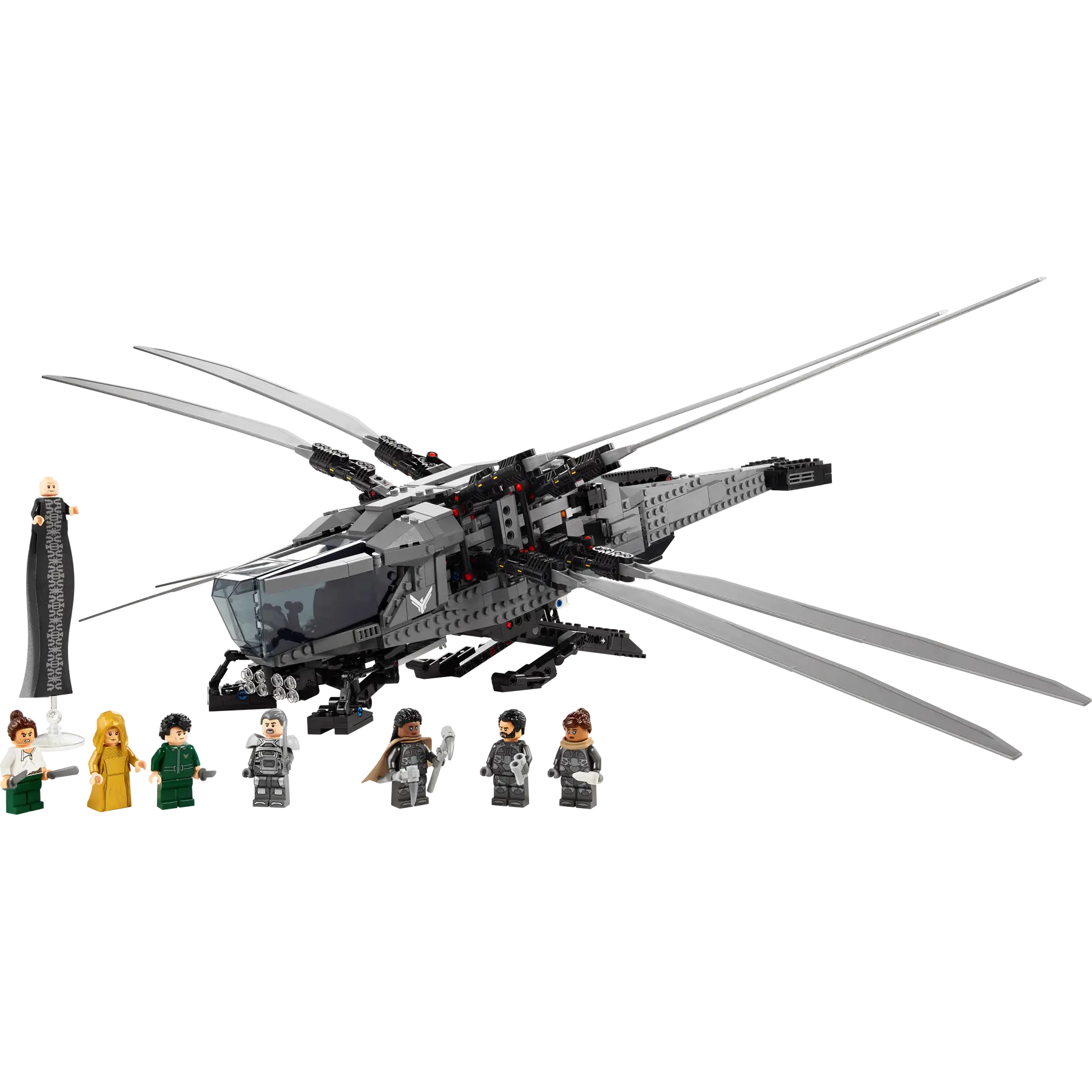 LEGO 10327 Icons Dune Atreides Royal Ornithopter, Model Kit for Adults to Build, Movie-Themed Aviation Gifts for Men, Women, Him, Her, Vehicle Set with 8 Minifigures Inc. Chani & Baron Harkonnen - 2