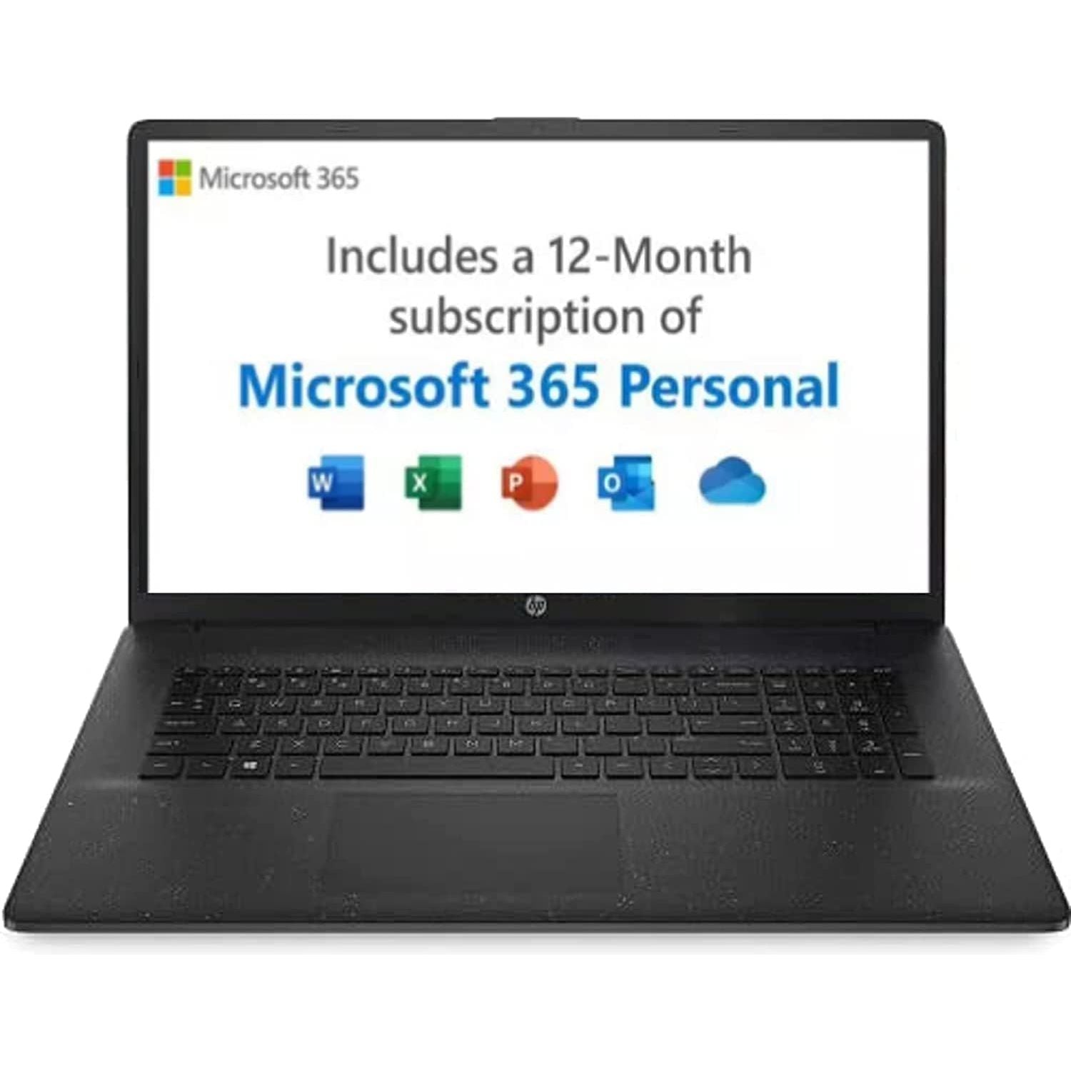 HP 17.3” Full HD Laptop PC 17-cn0041sa, Intel Pentium Gold, 4 GB RAM, 128 GB SSD, Windows 11 in S Mode, with Microsoft 365 Personal 12 Months Included - 2