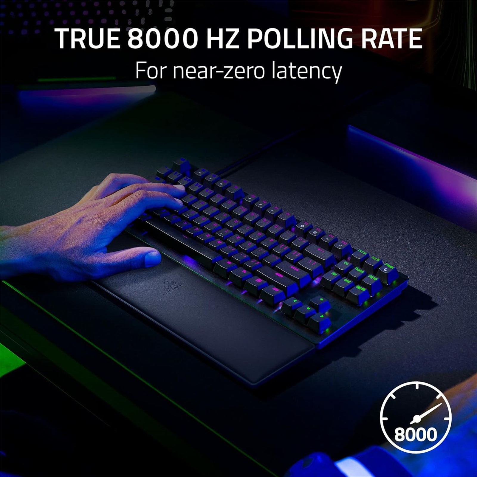 RAZER Huntsman V2 Tenkeyless Optical Gaming Keyboard - Clicky (Purple Switches) US Layout - 2