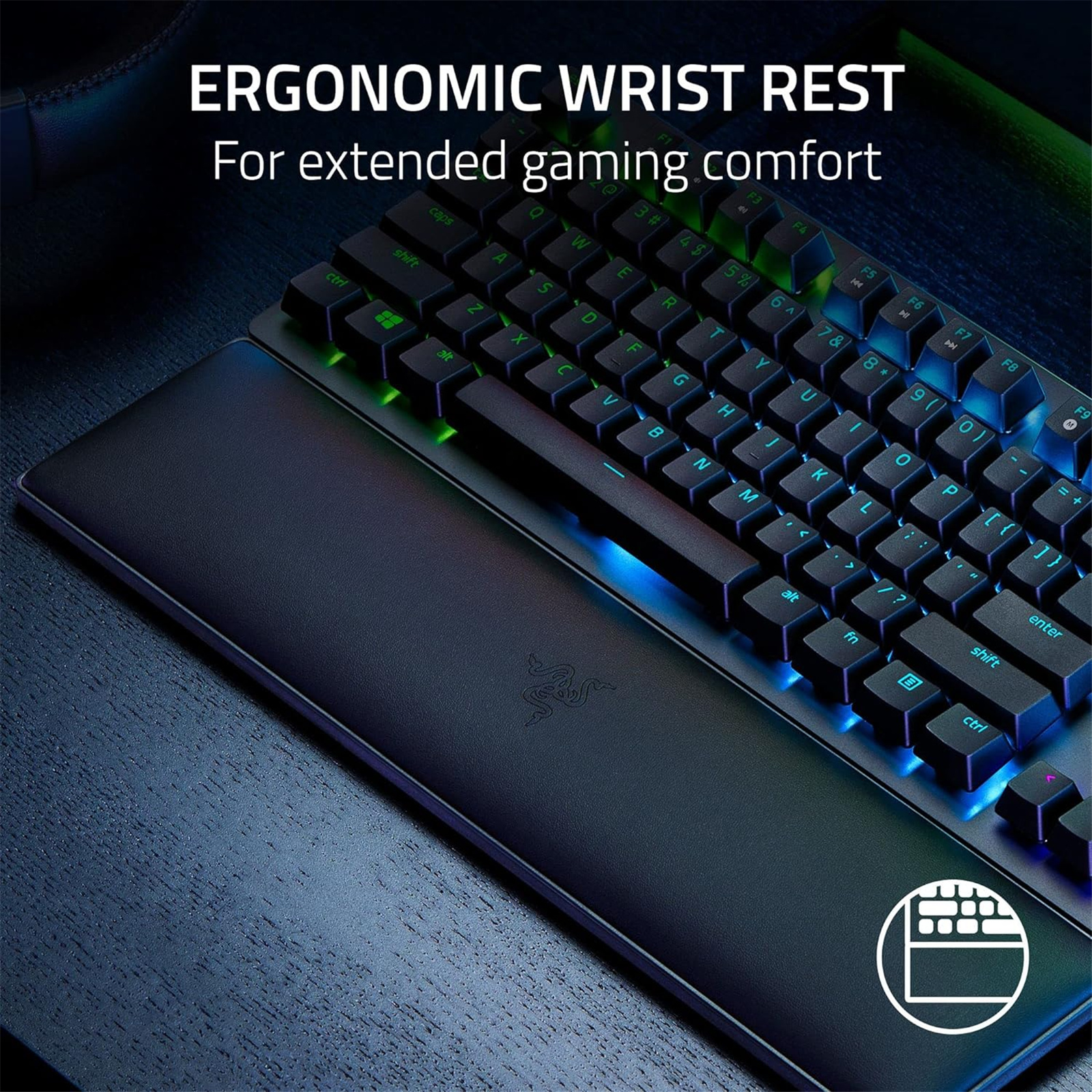 RAZER Huntsman V2 Tenkeyless Optical Gaming Keyboard - Clicky (Purple Switches) US Layout - 3