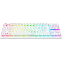 RAZER DeathStalker V2 Pro Tenkeyless Wireless Optical Gaming Keyboard White Edition - Linear (Red Switches) US Layout - 1