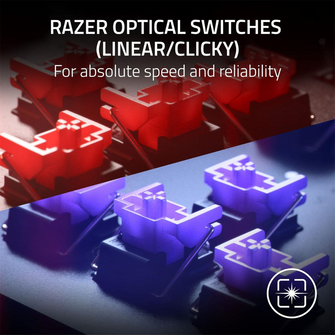 RAZER DeathStalker V2 Pro Wireless Optical Gaming Keyboard Black - Clicky (Purple Switches) US Layout - 5