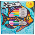 Sharpie Fish Limited Edition Permanent Markers, Fine Nib, Assorted Ink (Pack of 28) - 1