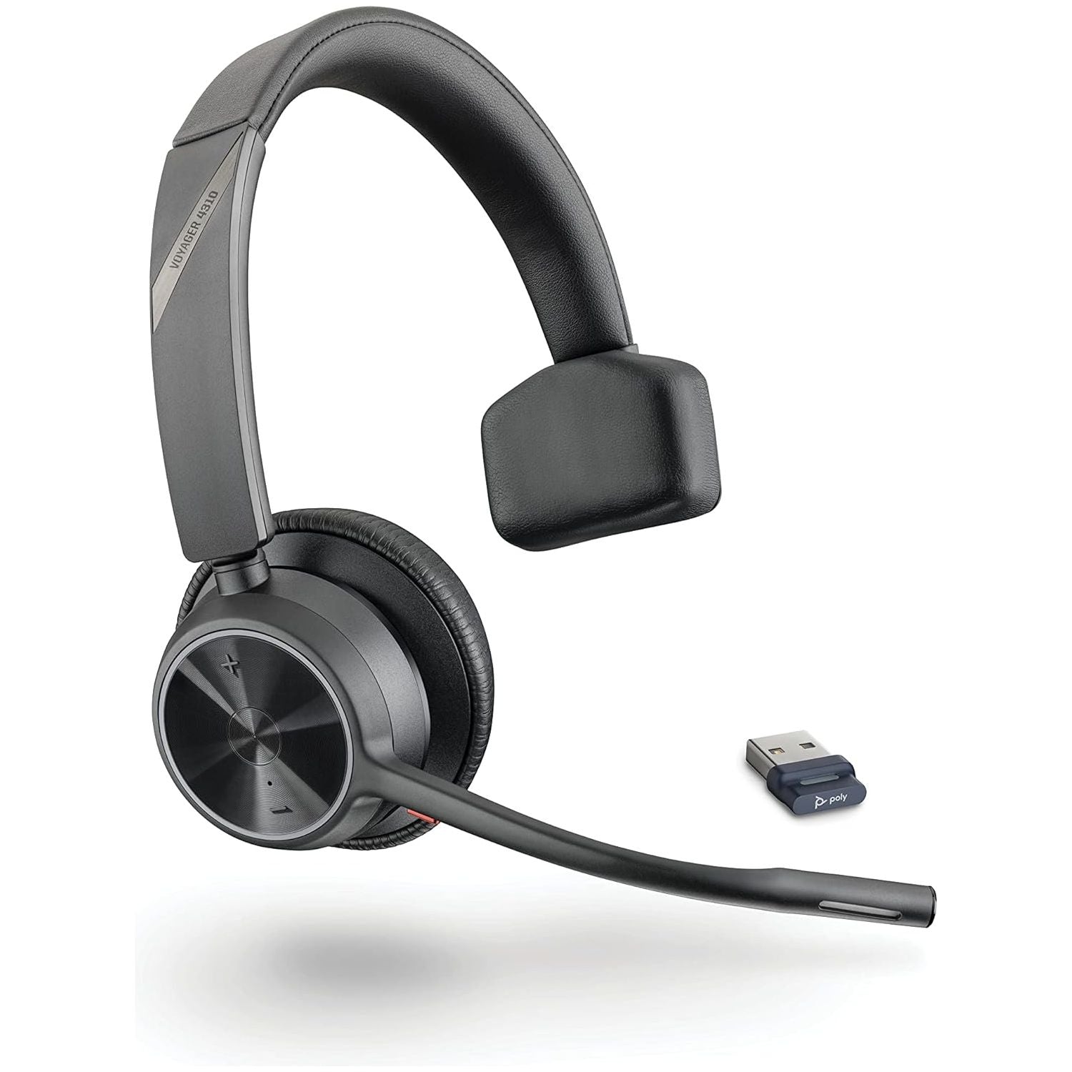 Poly Voyager 4310 UC Wireless Headset - Single-Ear Bluetooth Headset w/Noise-Canceling Boom Mic - Long Battery Life - Connect to PC/Mac/Mobile via Bluetooth - Works w/Teams, Zoom & More, Plantronics - 1