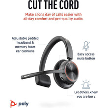 Poly Voyager 4310 UC Wireless Headset - Single-Ear Bluetooth Headset w/Noise-Canceling Boom Mic - Long Battery Life - Connect to PC/Mac/Mobile via Bluetooth - Works w/Teams, Zoom & More, Plantronics - 2