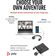 Poly Voyager 4310 UC Wireless Headset - Single-Ear Bluetooth Headset w/Noise-Canceling Boom Mic - Long Battery Life - Connect to PC/Mac/Mobile via Bluetooth - Works w/Teams, Zoom & More, Plantronics - 5