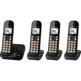 PANASONIC KX-TGC464 Cordless Phone - Quad Handsets, Black - 1