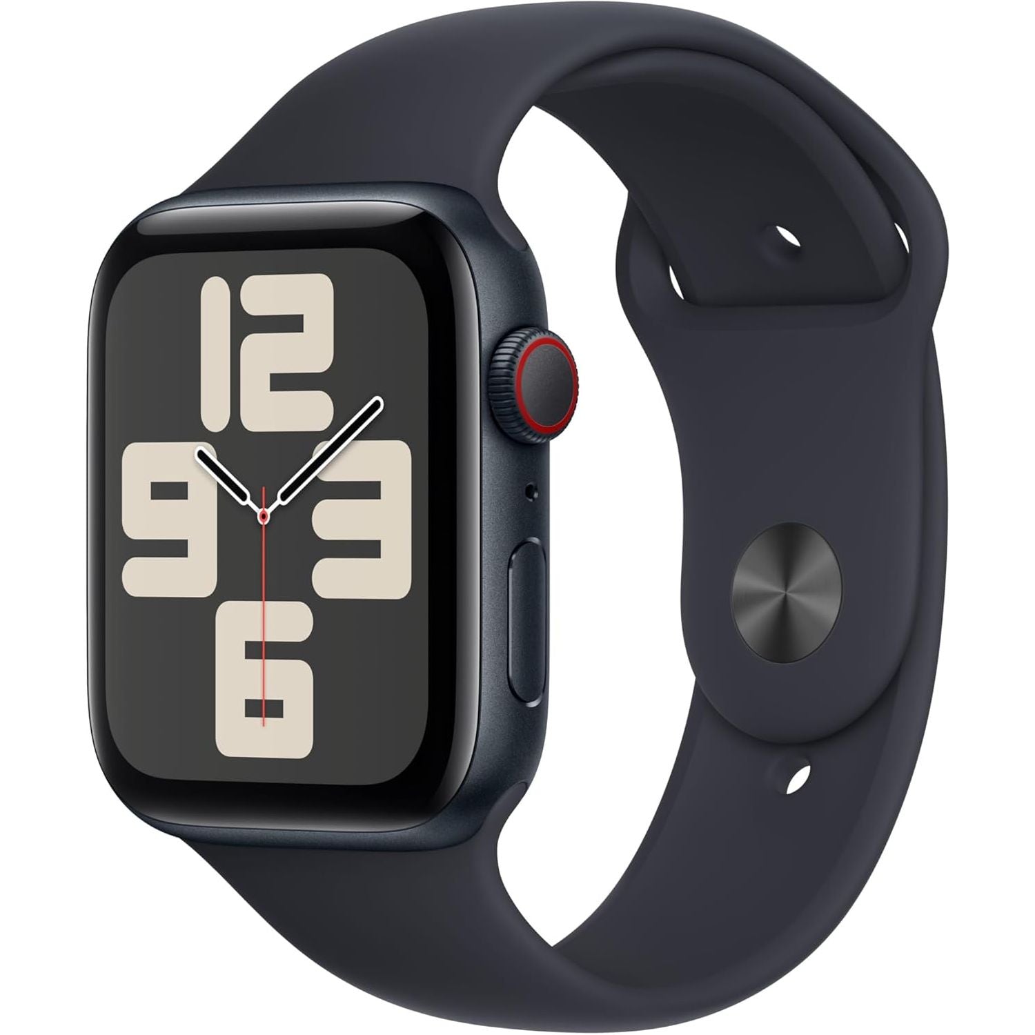 Apple Watch SE (2nd Gen, 2023) [GPS + Cellular 44mm] Smartwatch with Midnight Aluminium Case with Midnight Sport Band  - 1
