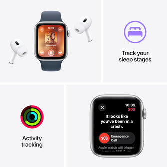 Apple Watch SE (2nd Gen, 2023) [GPS + Cellular 44mm] Smartwatch with Midnight Aluminium Case with Midnight Sport Band  - 5