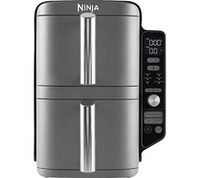 Ninja Double Stack XL Air Fryer, Vertical Dual Drawer AirFryer with 4 cooking levels, 2 Drawers and 2 Racks, Space Saving Design, 9.5L Capacity, 6 Cooking Functions, 8 Portions, Grey SL400UK - 3