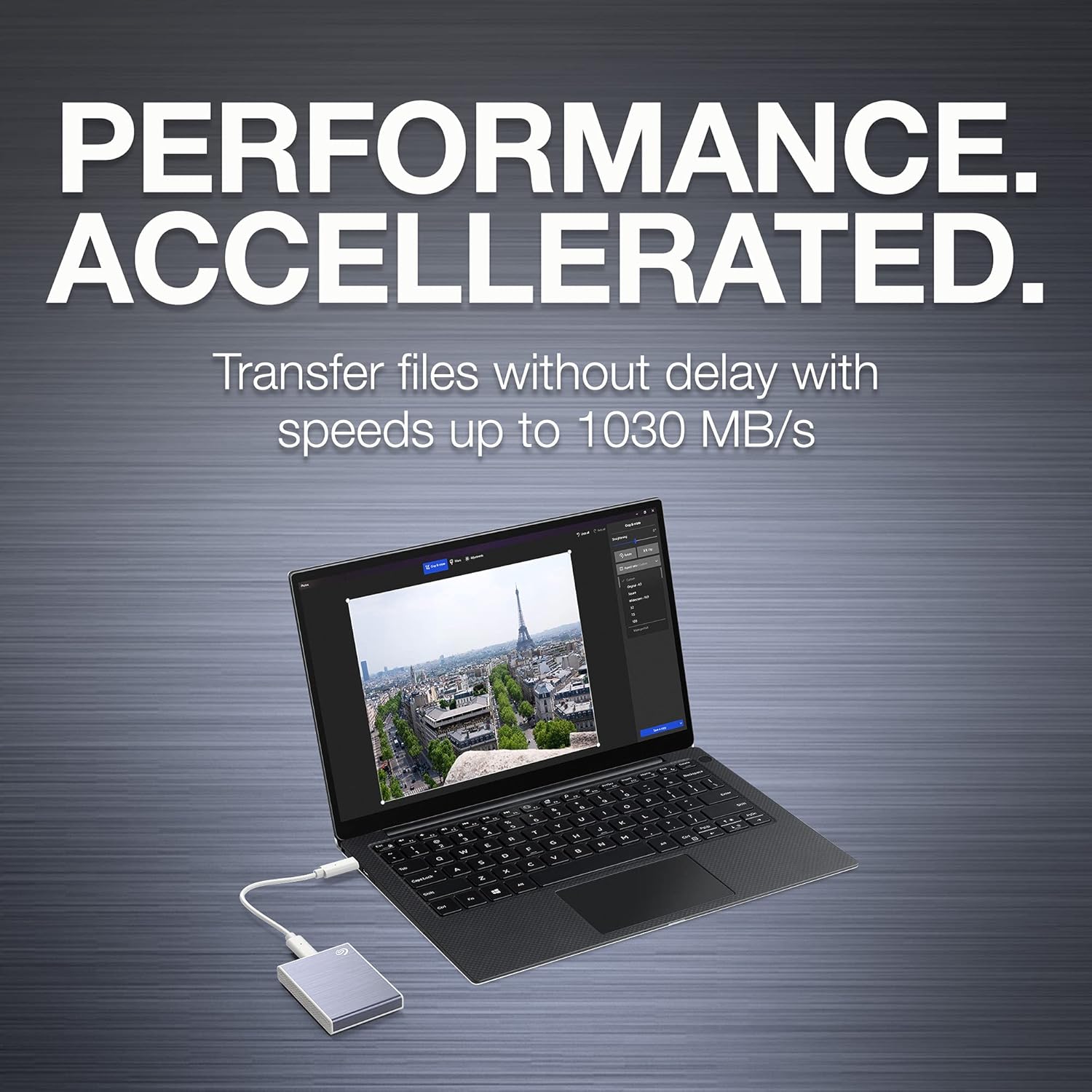 Seagate One Touch SSD, 1TB, External SSD, USB 3.0, Blue - (STKG1000402) - 2