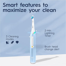 Oral-B iO3 Ice Blue Electric Toothbrush, 1 Toothbrush Head, 1 Travel Case, Designed by Braun - 4