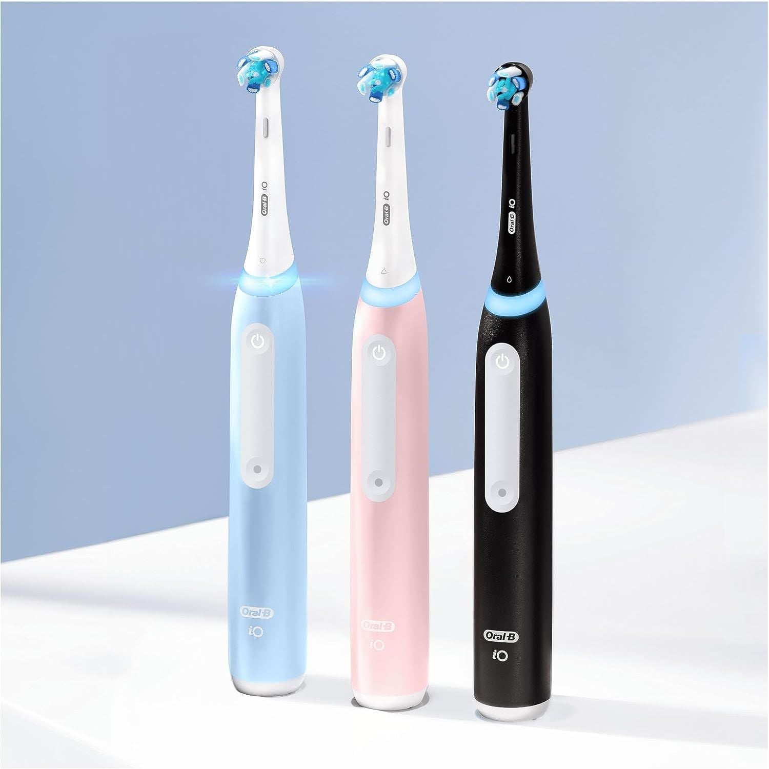 Oral-B iO3 Ice Blue Electric Toothbrush, 1 Toothbrush Head, 1 Travel Case, Designed by Braun - 5