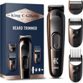 King C. Gillette Cordless Beard Trimmer Kit for Men, Electric Razor for Men with Lifetime Sharp Blades, Includes 3 Interchangeable Hair Clipper Combs - 1