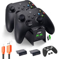 G-STORY Controller Charger for Xbox Series X/S, Xbox Controller Charging Dock Station with 1.5m Charging Cable & 2 * 1100 mAh Rechargeable Batteries  - 1