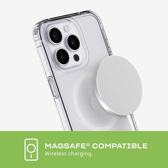 tech21 Evo Clear case Compatible with MagSafe for iPhone 15 Pro Max - Impact Protection Case - Clear - 4