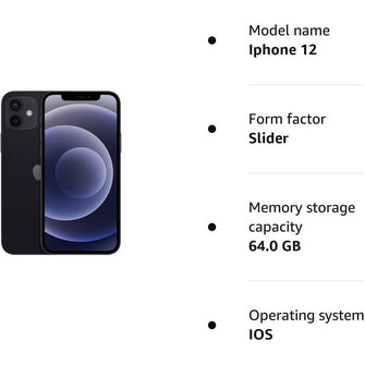 Apple IPhone 12 5G 64GB, Black - Unlocked - 7