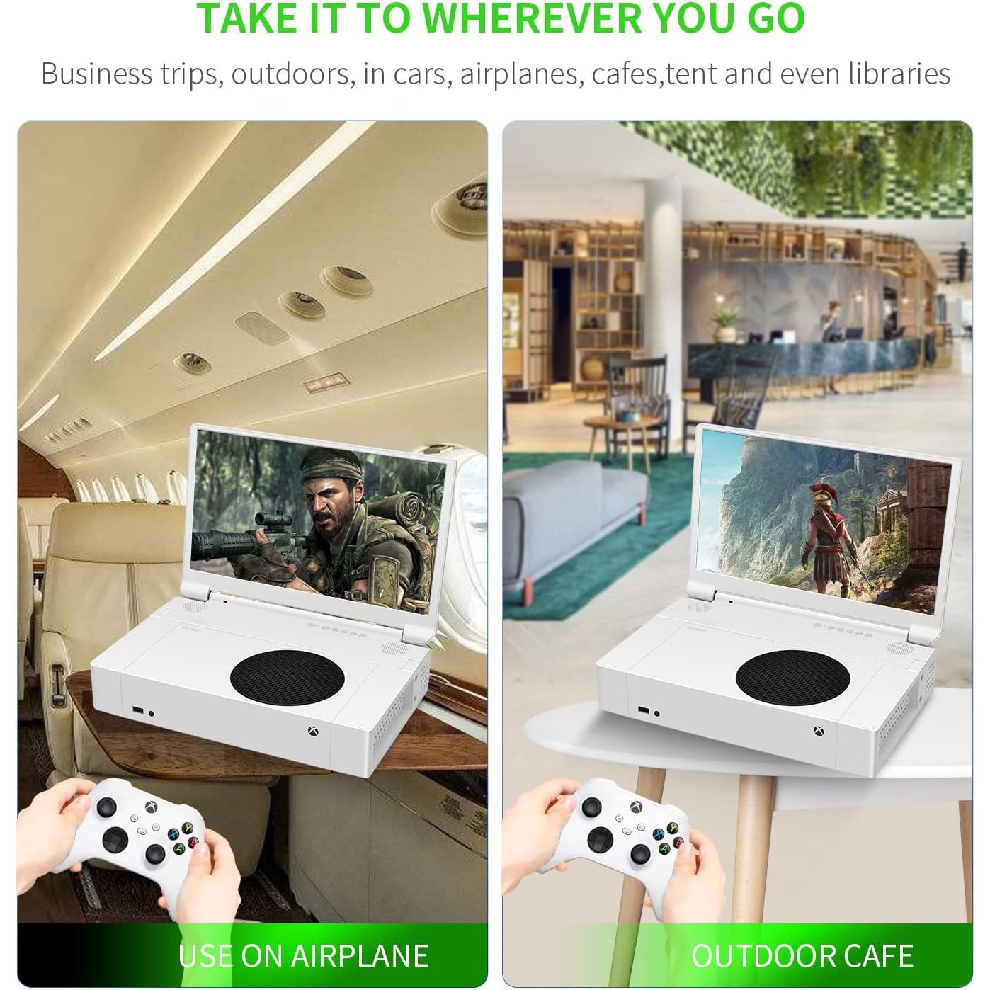 G-STORY 15.6’’ Portable Monitor for Xbox Series S, 165Hz 2K IPS Portable Screen for Xbox Series S, Travel Monitor for Xbox Series S with Dual Speakers, Two HDMI, HDR, Freesync, Game Mode - 6