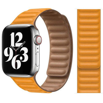 Apple Watch Strap Leather Link (44mm) - California Poppy - 1