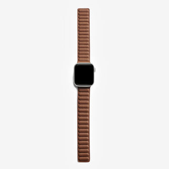 Apple Watch Strap Leather Link (40mm) - Saddle Brown - 1