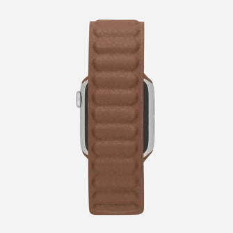 Apple Watch Strap Leather Link (40mm) - Saddle Brown - 7