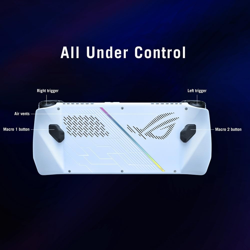 ASUS ROG Ally Handheld Gaming Console - 7" Full HD 120Hz Touchscreen AMD Ryzen Z1 Extreme, 16GB RAM, 512GB PCIe SSD, AMD Radeon Graphics, Windows 11, White - 3