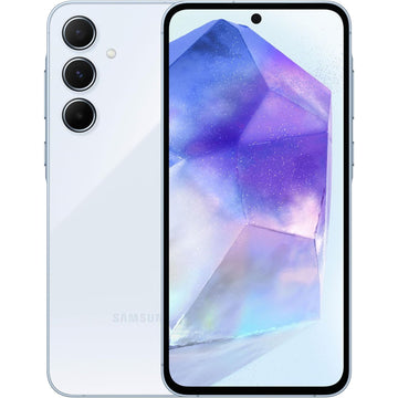 Samsung Galaxy A55 5G, Factory Unlocked Android Smartphone, 128GB, 8GB RAM, 2 day battery life, 50MP Camera, Awesome Iceblue, - 1