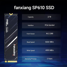 FanXiang SP610 PCIe 4.0 NVMe M.2 2280 SSD - 2TB - 2