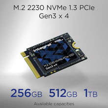 Integral 512GB M.2 NVMe 2230 PCIe Gen3 x4 SSD – READ speed up to 3400MB/s, WRITE speed up to 3000MB/s – Internal Solid State Drive. Valve Steam Deck, Microsoft Surface Pro, PC & laptop compatible - 2