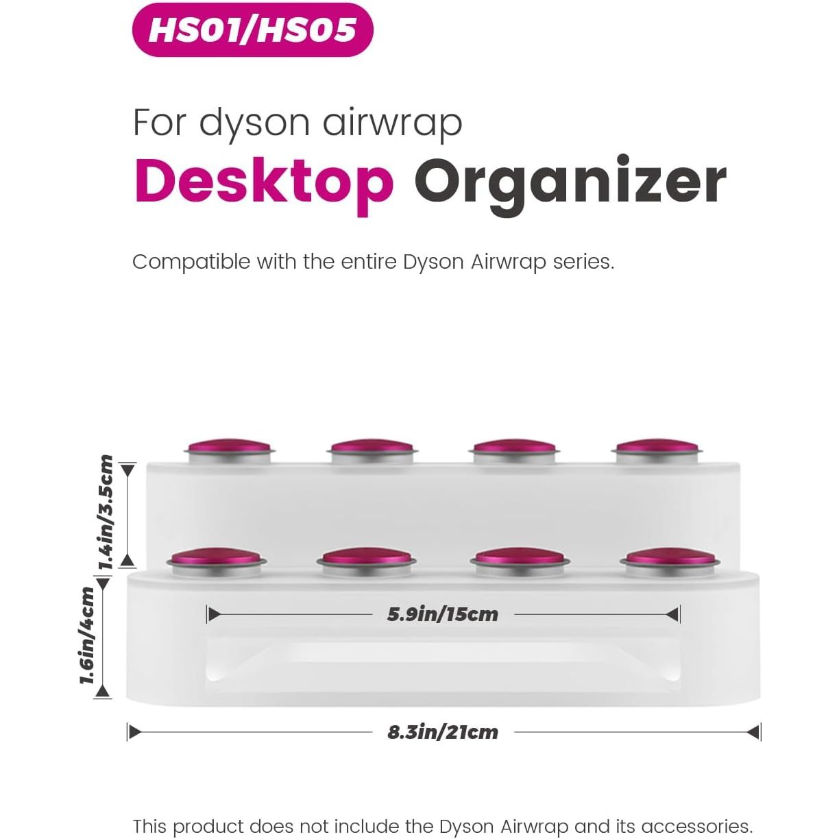 Dyson Airwrap display stand (White/Fuchsia) - 2