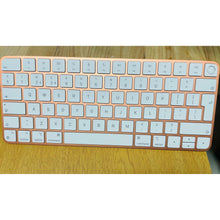 Apple Magic Keyboard with Touch ID: Bluetooth, rechargeable. Works with Mac computers silicon; British English, white keys with varities of Colours - 4