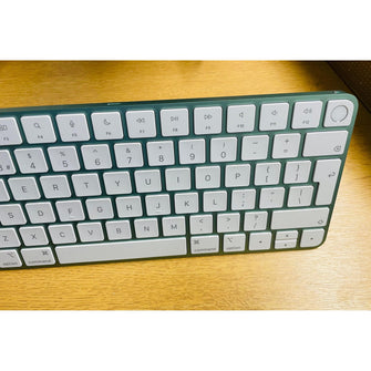 Apple Magic Keyboard with Touch ID: Bluetooth, rechargeable. Works with Mac computers silicon; British English, white keys with varities of Colours - 8