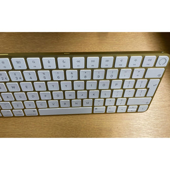 Apple Magic Keyboard with Touch ID: Bluetooth, rechargeable. Works with Mac computers silicon; British English, white keys with varities of Colours - 10