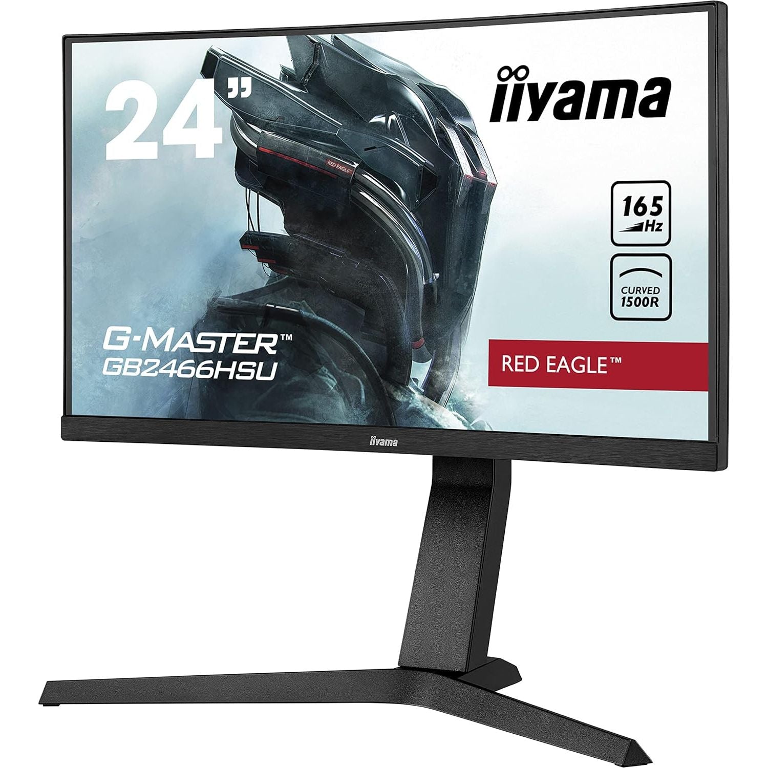 iiyama G-Master Curved 23.6 Inch Full HD,HDMI/DisplayPort, Built-in Speakers, Adjustable Stand-GB2466HSU-B1   - 2