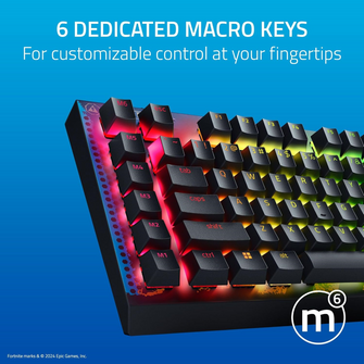 RAZER BlackWidow V4 X Mechanical Gaming Keyboard - Fortnite Edition - Linear (Yellow Switches) US Layout - 3
