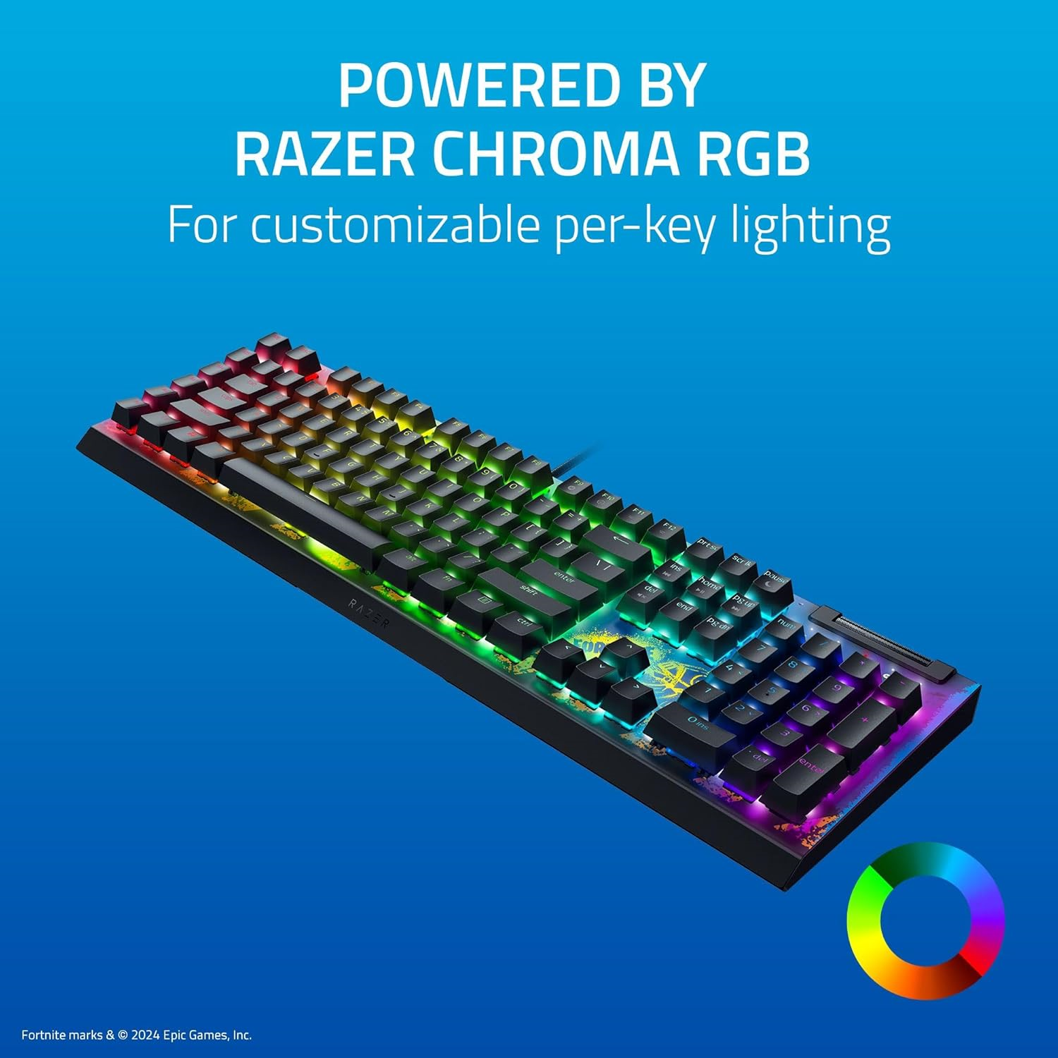 RAZER BlackWidow V4 X Mechanical Gaming Keyboard - Fortnite Edition - Linear (Yellow Switches) US Layout - 5