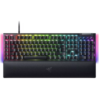 RAZER Blackwidow V4 Mechanical Gaming Keyboard - Black - Clicky (Green Switches) UK Layout - 1