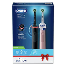 Oral-B Pro 3 3900 Black and Pink Electric Toothbrush Set - Gift Edition - 1