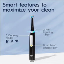 Oral-B iO3 Electric Toothbrushes Adults, 1 Toothbrush Head & Travel Case, 3 Modes With Teeth Whitening | Gift Edition - Black - 6